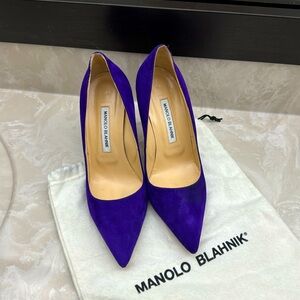 Manolo Blahnik purple suede